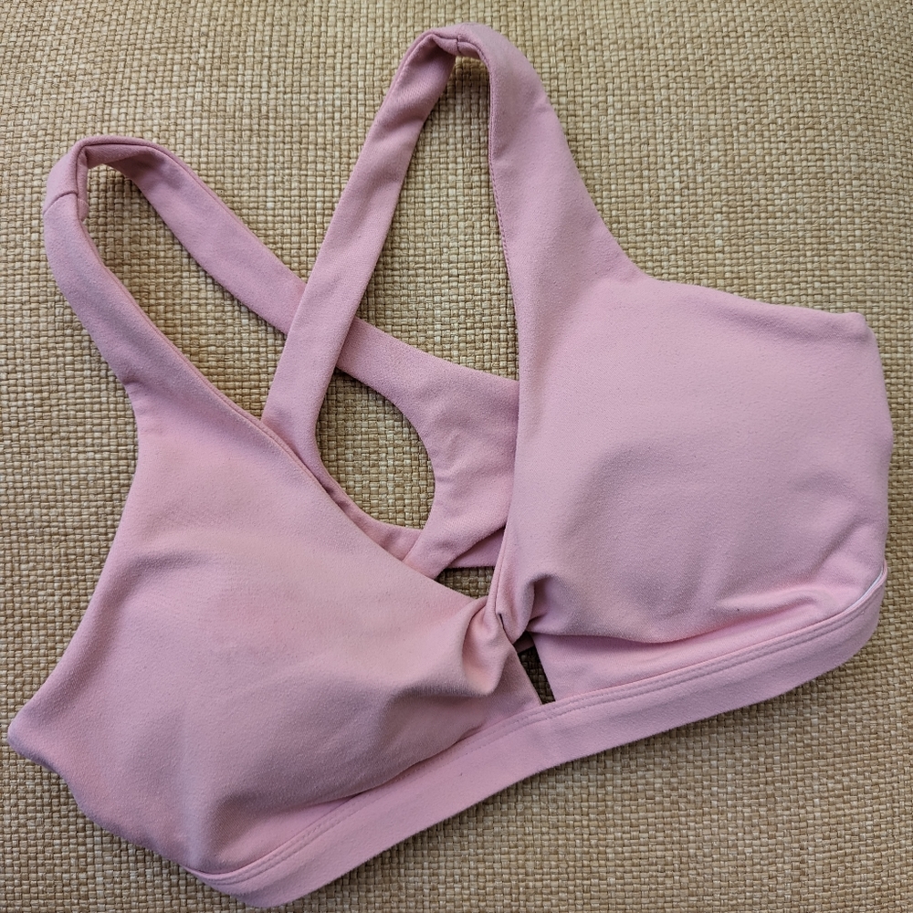Fabletics pink sports bra
